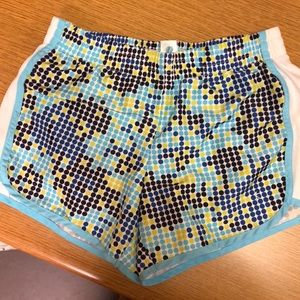 Danskin Now Blue and White Running Shorts